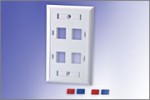 Faceplate 4 port 120 type AMP