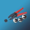 Professional ratcheting crimping tool for RG-58, 59, 62, 174, optic fiber